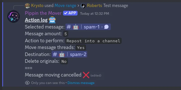 step 2 for moving range confirmation