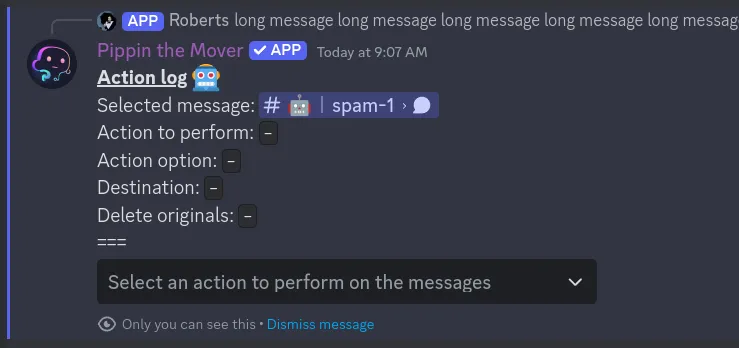 turning the action log invisible to others