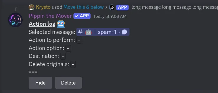 step 2 for moving all messages