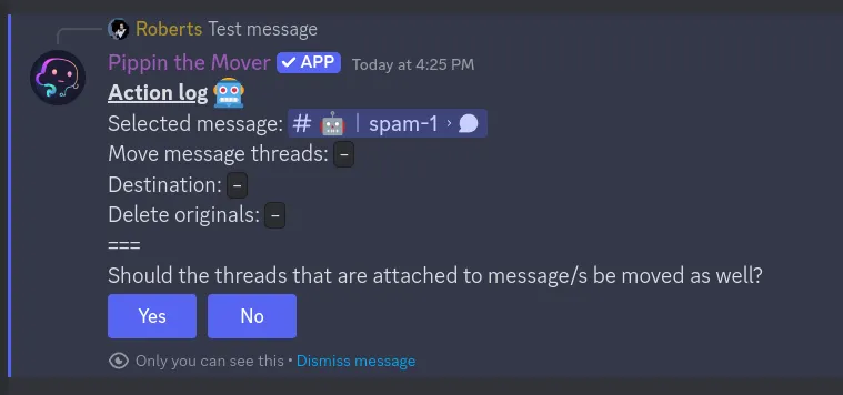 turning the action log invisible to others