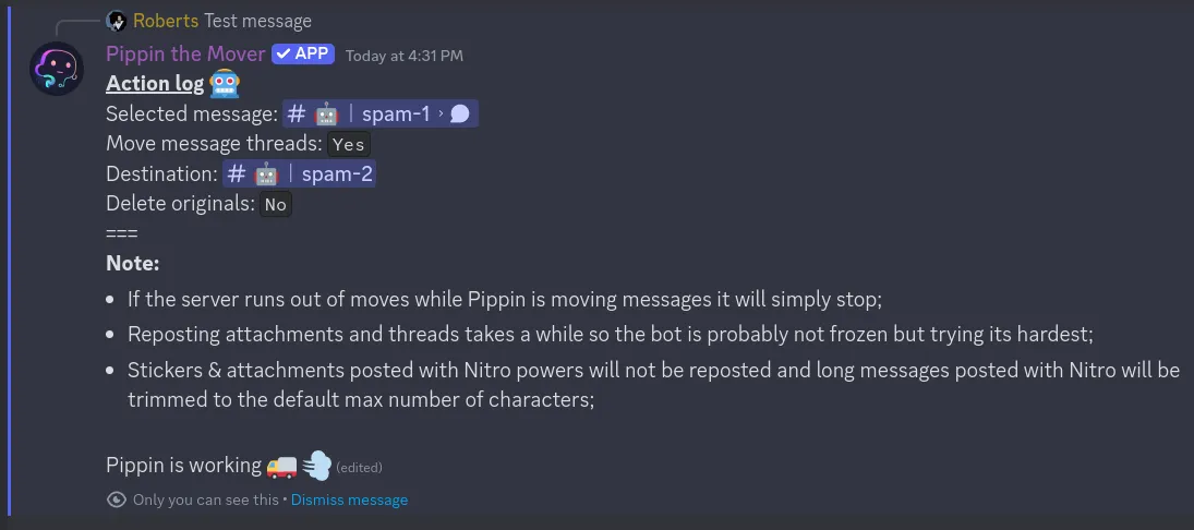 step 5 for moving a message