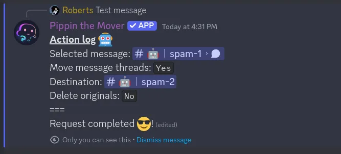 step 6 for moving a message