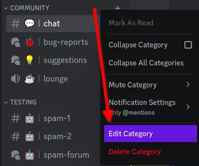 step 1 for changing permissions